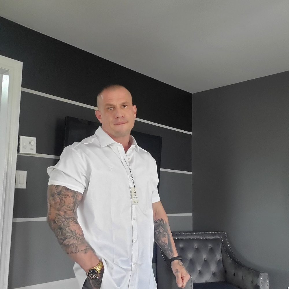 Father Sons White Shortsleeve Sateen Dress Shirt. Mens: XXXL.